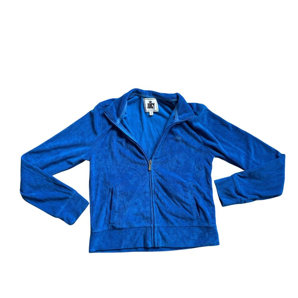 Juicy Couture Blue Tracksuit EUC Gym Sporty Chic 2000s Y2K Size S Track Running